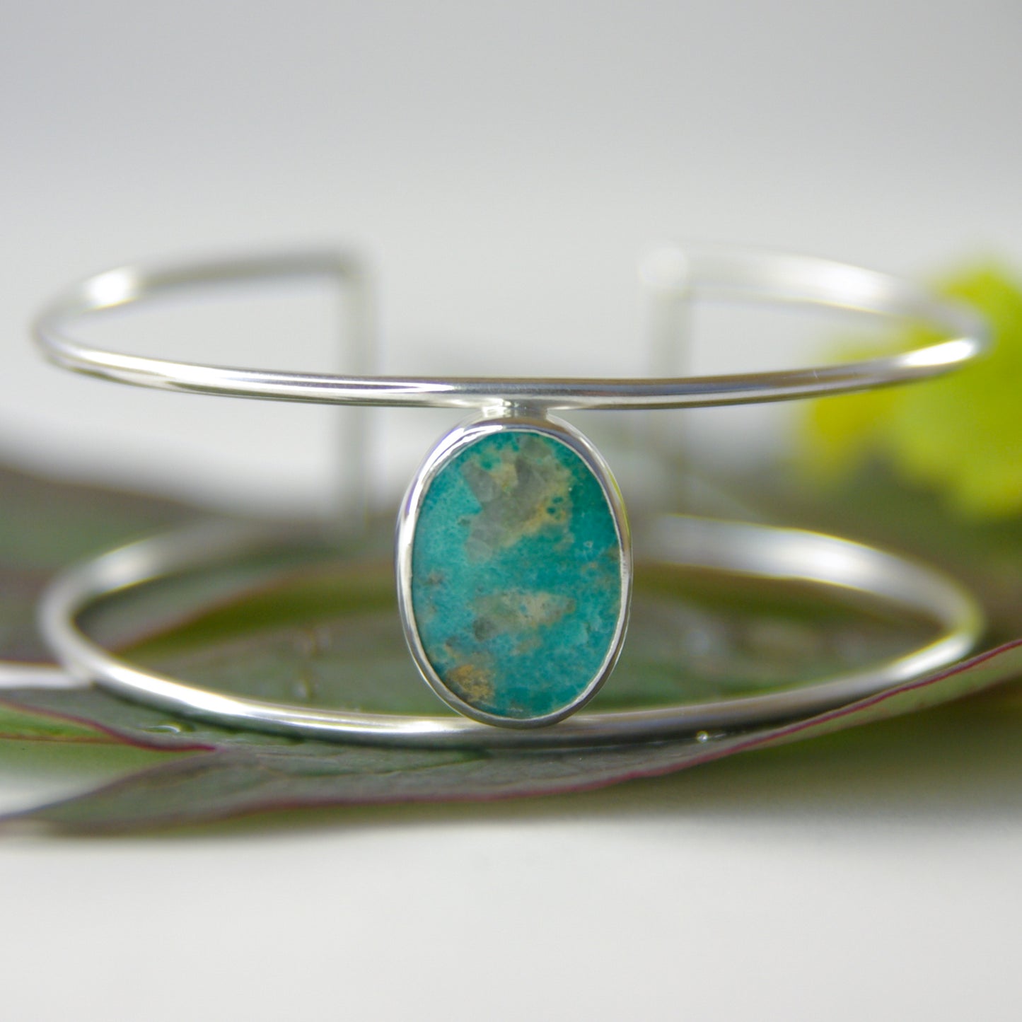 Bracelet ajustable en argent 925 et turquoise