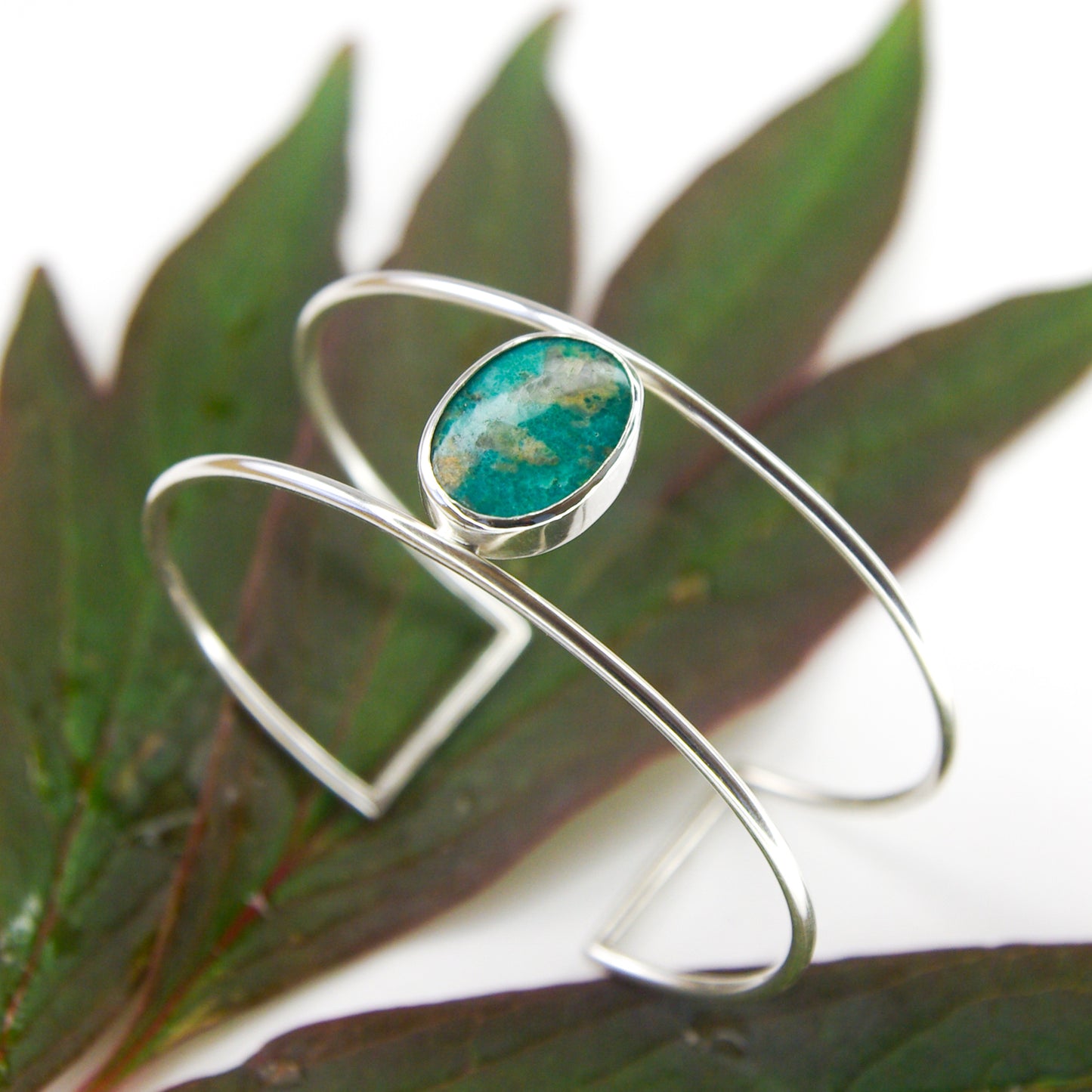Bracelet ajustable en argent 925 et turquoise