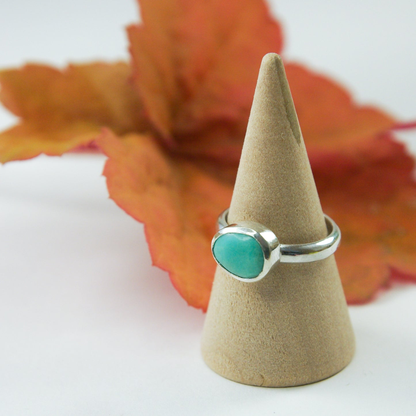 Bague en argent 925 et turquoise taille 52FR
