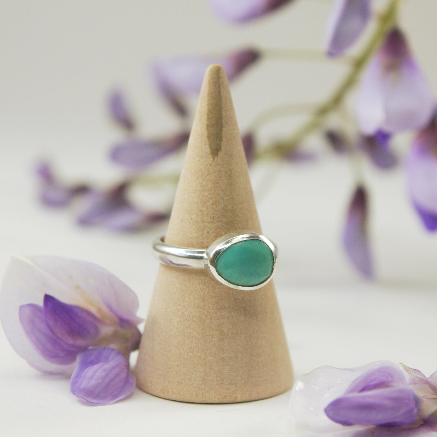 Bague en argent 925 et turquoise taille 52FR