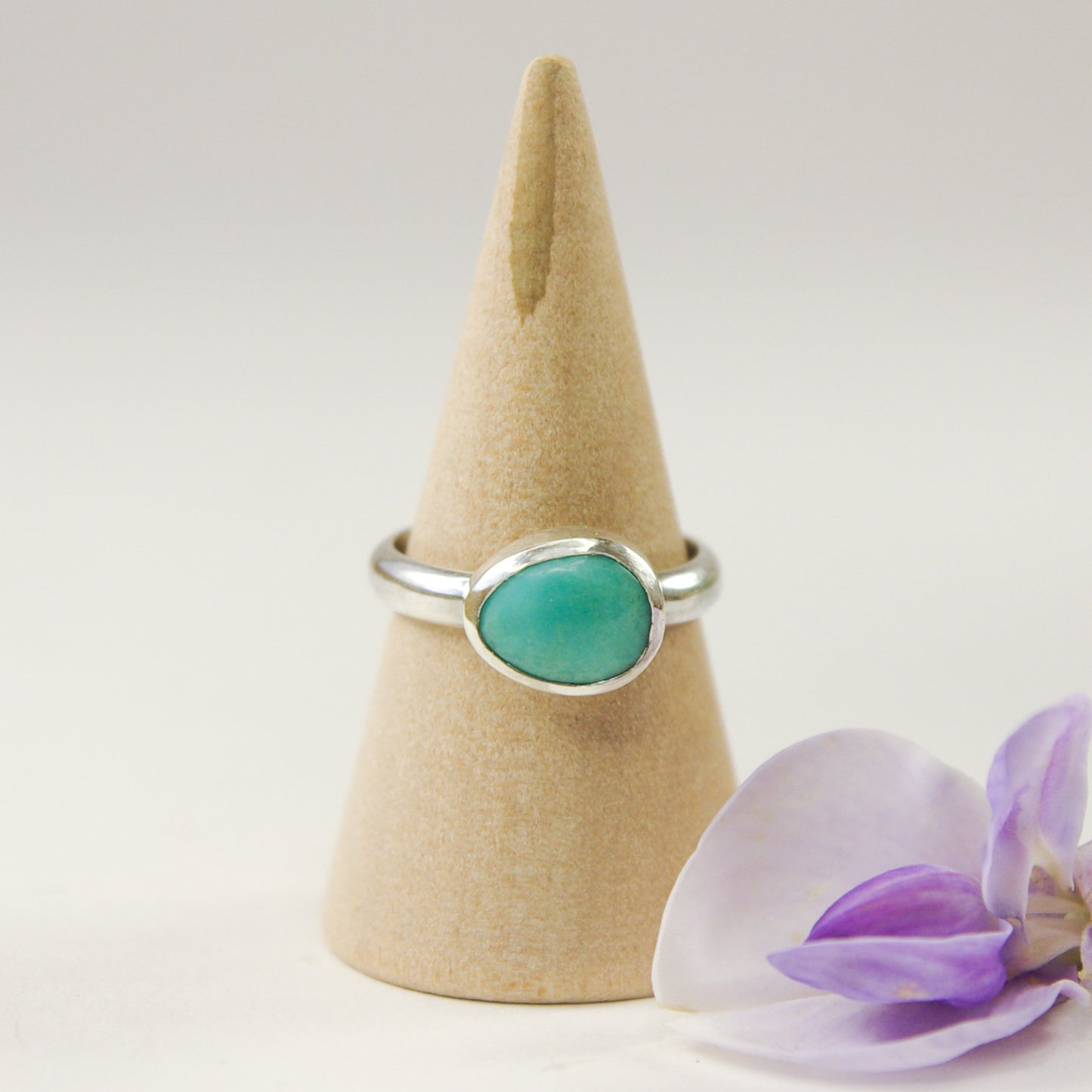 Bague en argent 925 et turquoise taille 52FR