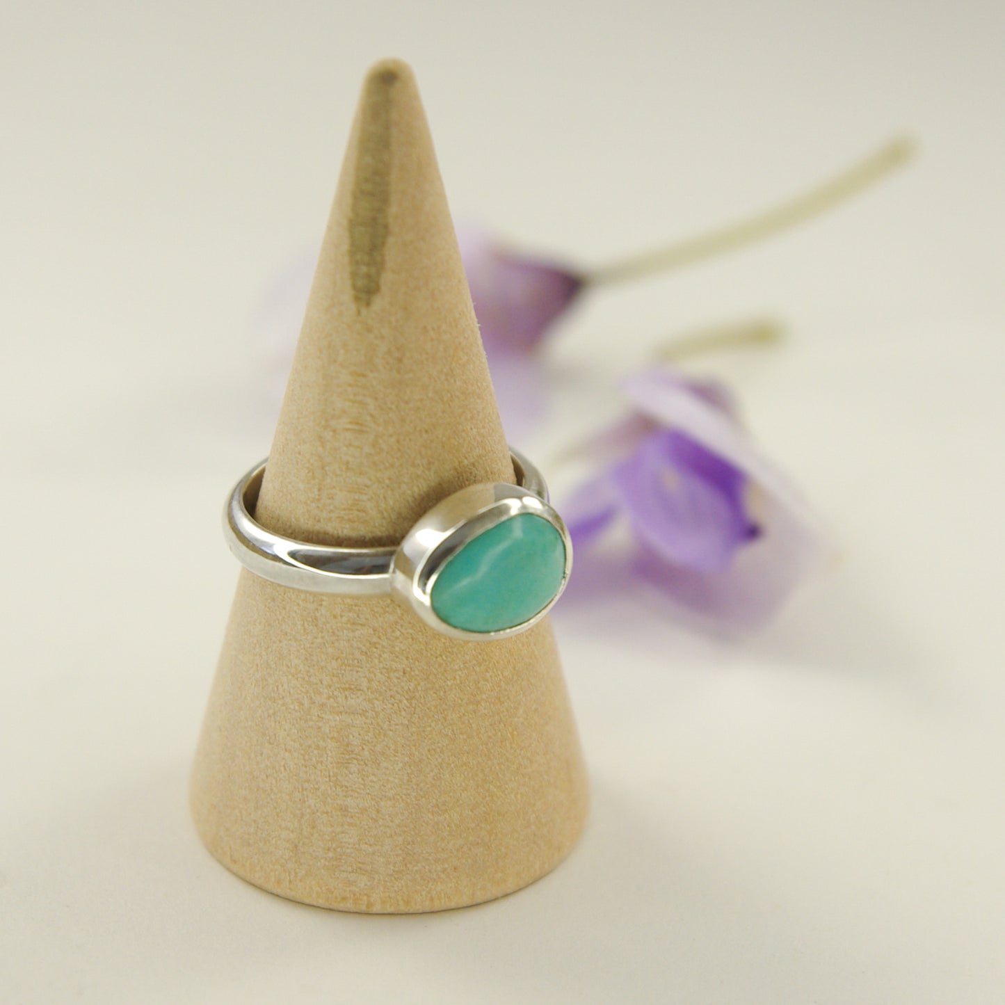 Bague en argent 925 et turquoise taille 52FR