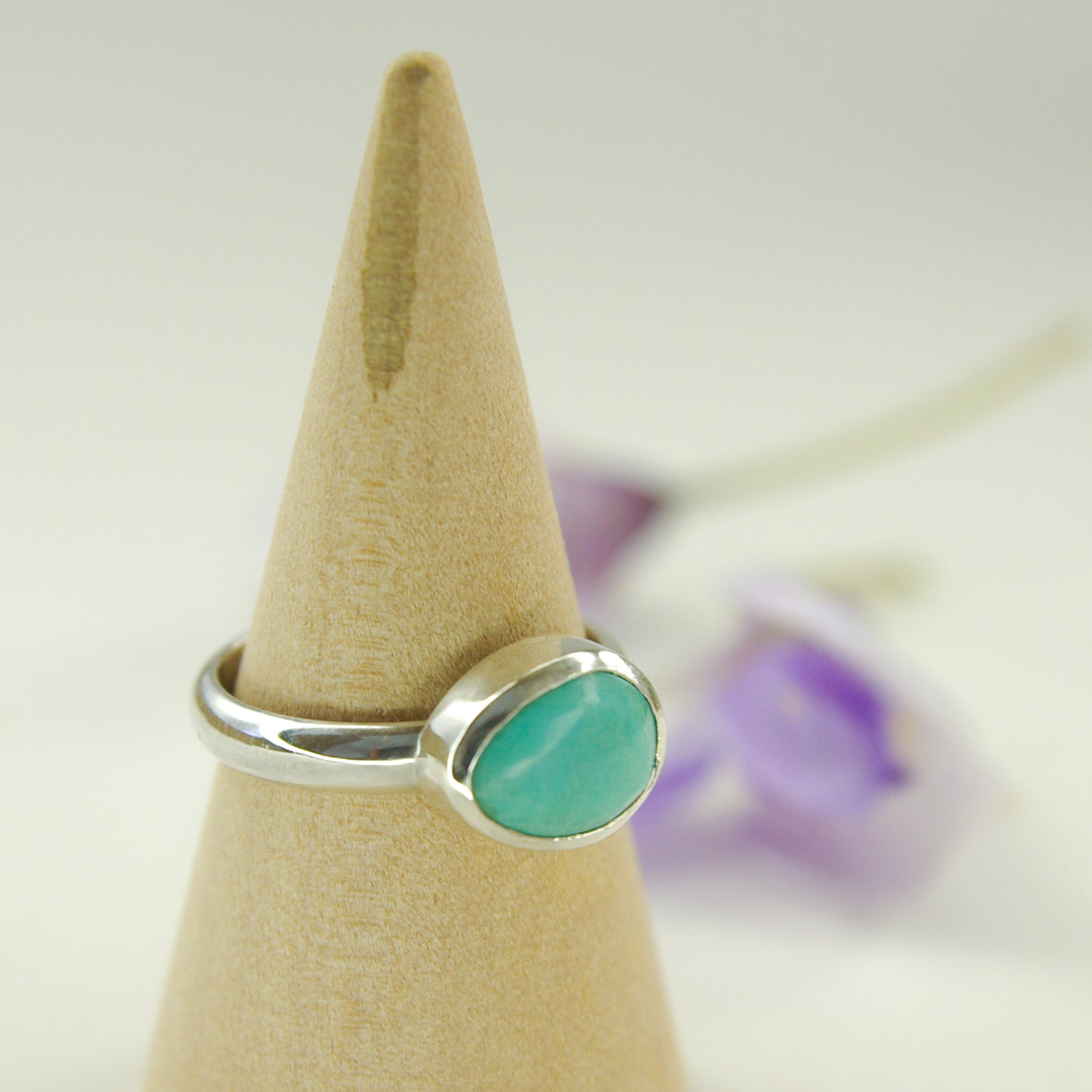 Bague en argent 925 et turquoise taille 52FR