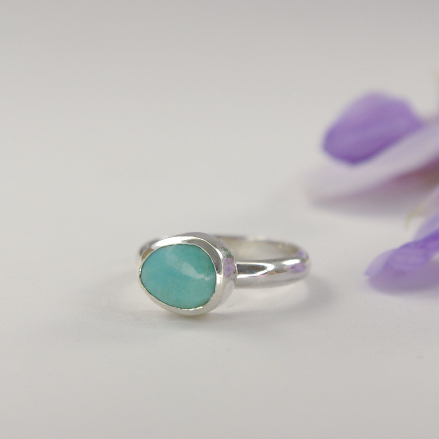 Bague en argent 925 et turquoise taille 52FR