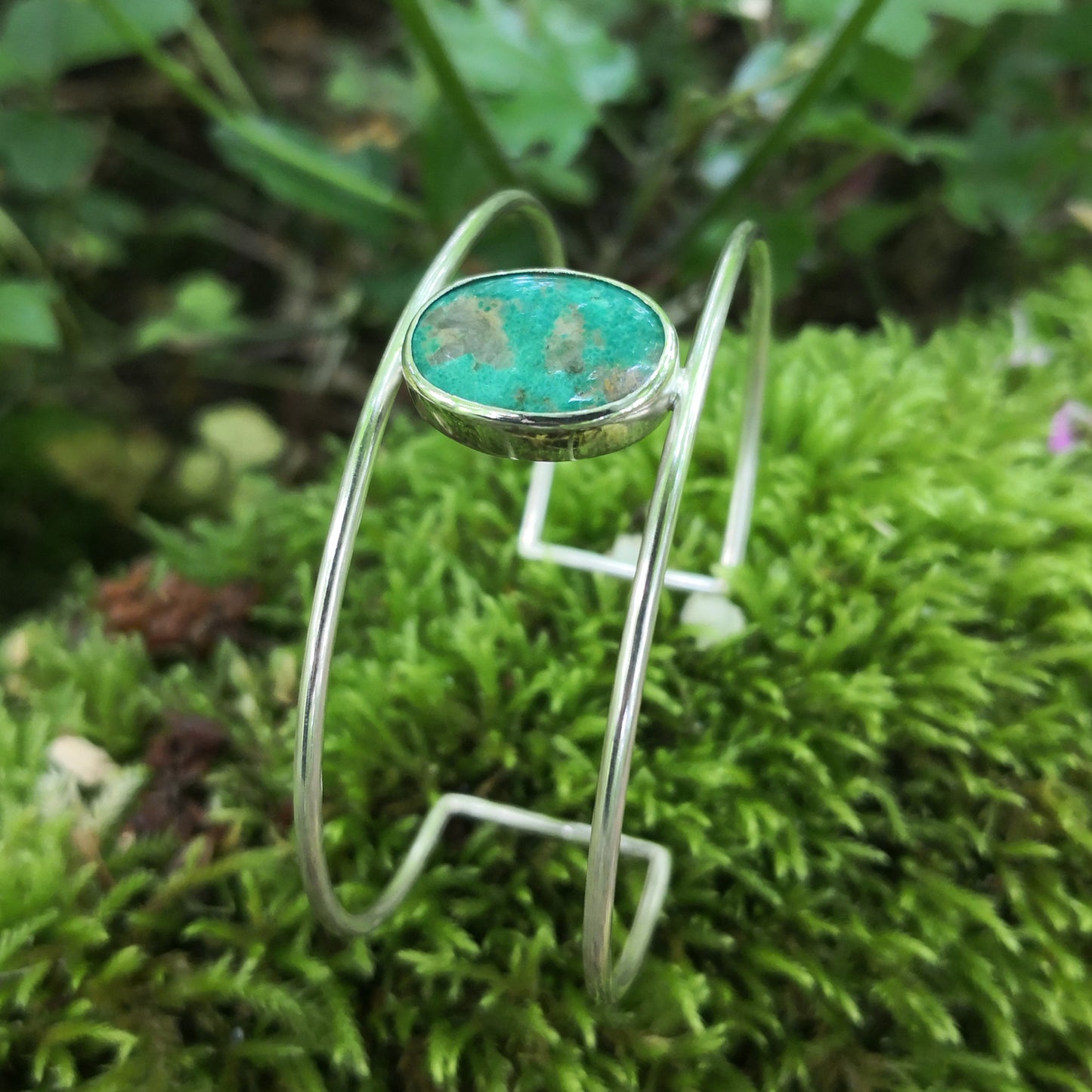 Bracelet ajustable en argent 925 et turquoise