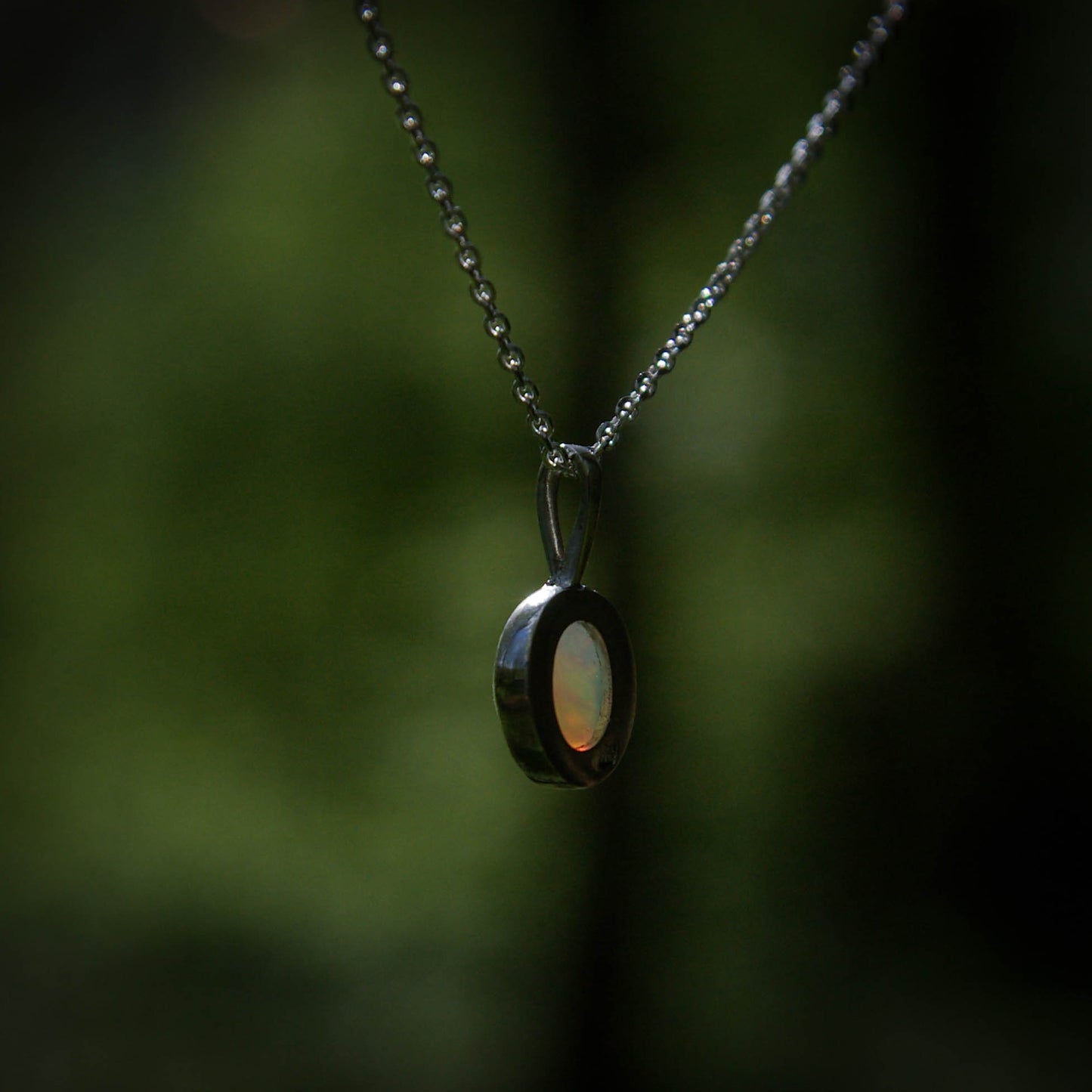 Pendentif "Étoile du Nord" en argent 925 avec opale