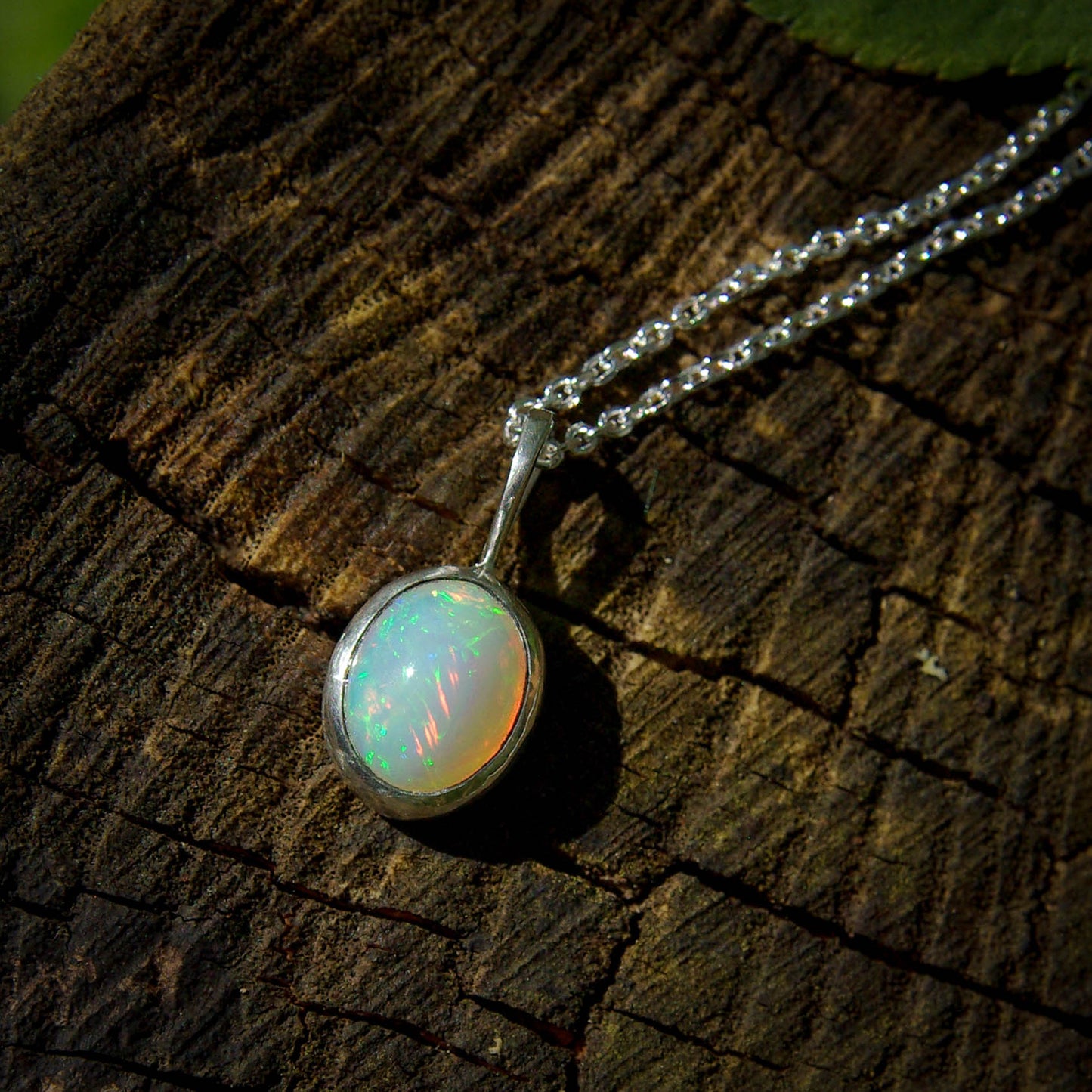 Pendentif "Étoile du Nord" en argent 925 avec opale